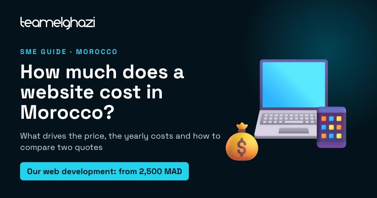 How much does a website cost in Morocco: what drives the price, yearly costs and how to compare two quotes, web development from 2,500 MAD in Casablanca