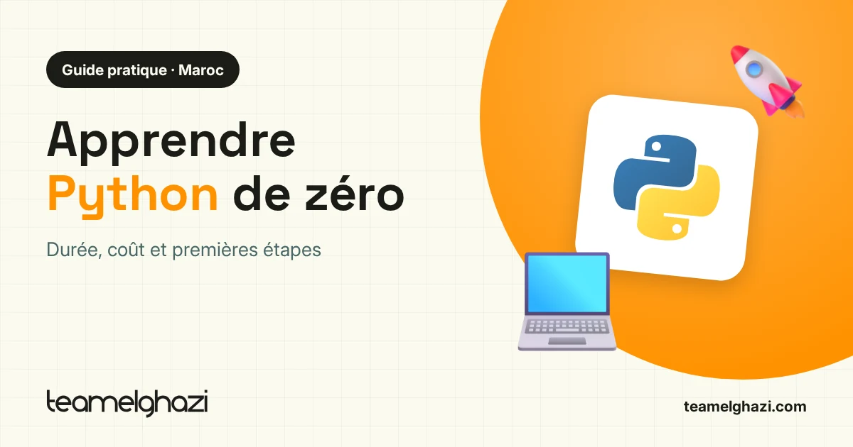 Apprendre Python de zéro au Maroc : durée, coût et étapes
